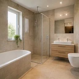 Modern renoviertes Badezimmer